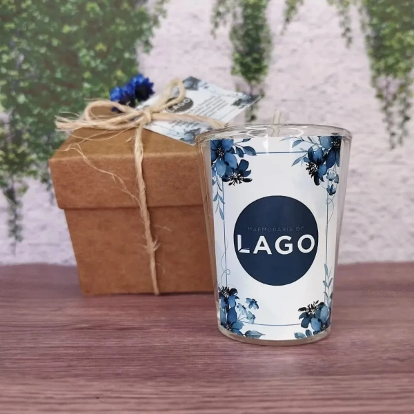 30 Vela Aromática no Copo Lembrancinha Personalizada Corporativo, Formatura, Batizado, 15 Anos, Casamento e etc. Fazemos Qualquer Tema
