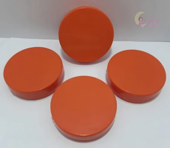 Latinha Laranja de Plástico 5,5cm Pacote com 12 Unidades