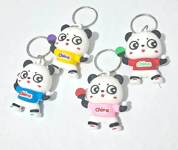 Chaveiro Panda 3d Pacote com 4 Unidades