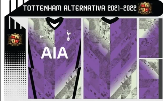 Vetor Da Camisa Tottenham Alternativa 2021-2022