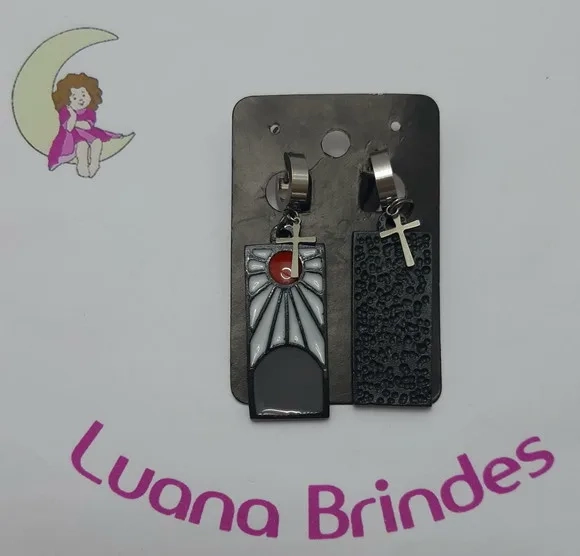 Brinco Desenho Animes 10 de Acrílico - 6,5cm - 1 par