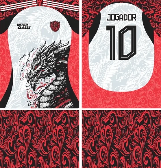 Arte Vetor Camisa Interclasse Dragão Mod-851