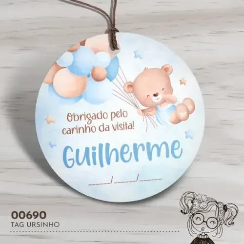 Tag Redonda Ursinho - 00690