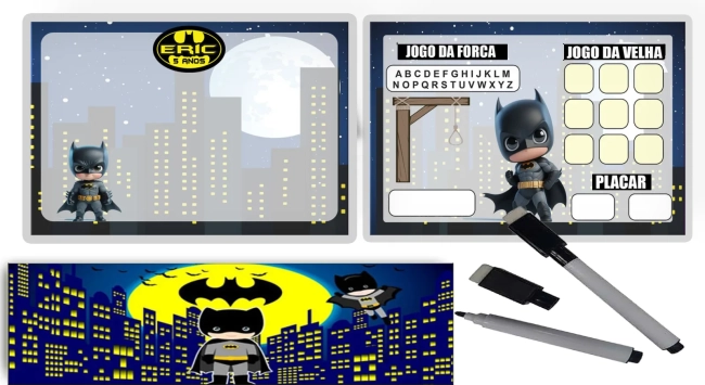 Lousa Magica Personalizada para lembrancinhas do Batman