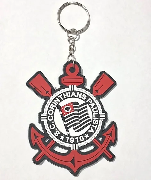 Chaveiro Escudo Time 8cm Emborrachado 2 Unidades