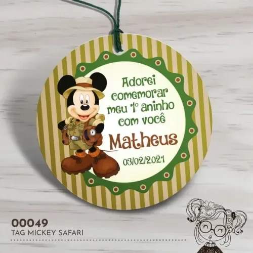 Tag Redonda Mickey Safari - 00049