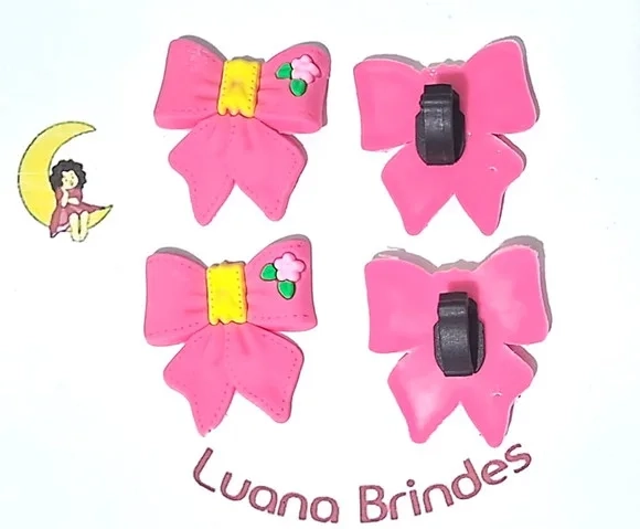 Pins para Cadarço Laço Emborrachado Pacote com 6 Unidades