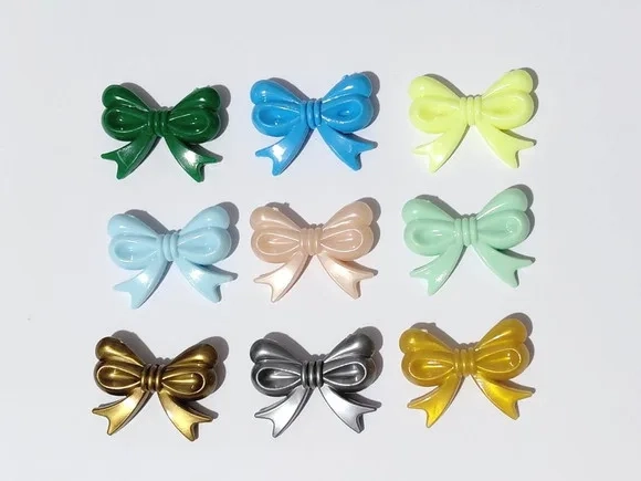 Lacinhos Colorido 3,5cm Acrílico C/furo Passante 20 Unidades