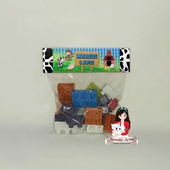 Blocos de Montar Personalizado Fazendinha