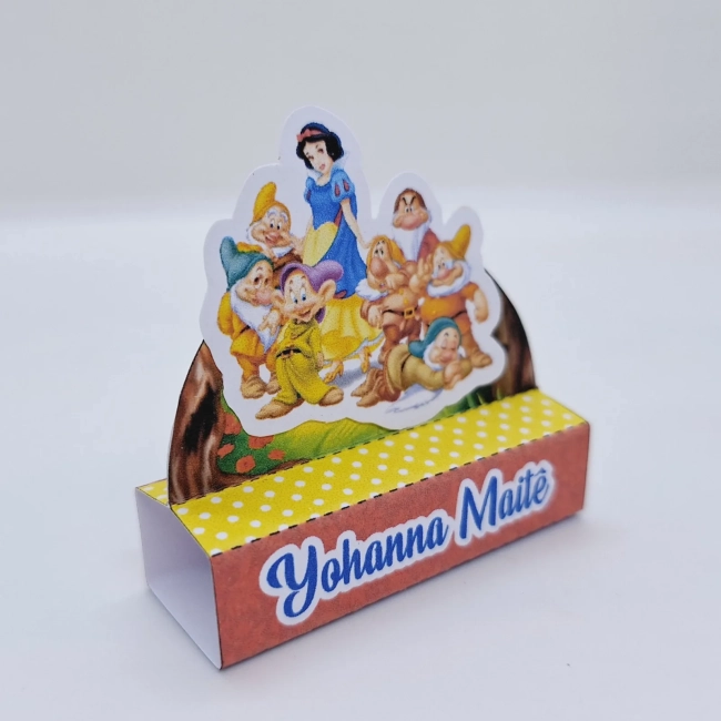 PEGUE E MONTE - Kit Festa BRANCA DE NEVE - Decoração de Festa - Caixinhas Personalizadas