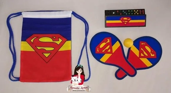 Mochila Ping Pong + Dominó Tema Superman