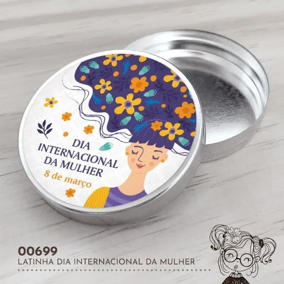 Latinha Adesivada Dia Internacional da Mulher - 00699