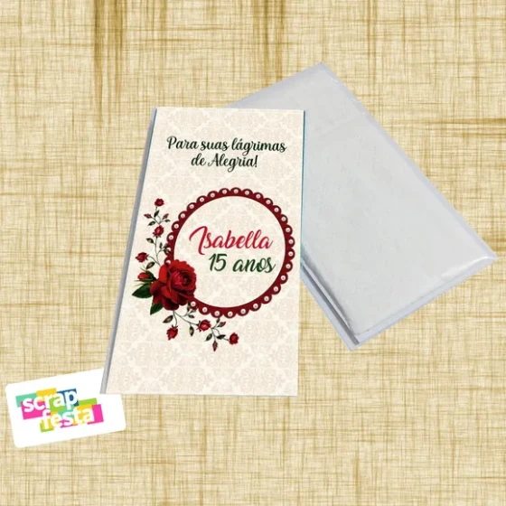 Lencinhos Lágrimas de Alegria Personalizado Festa 15 Anos