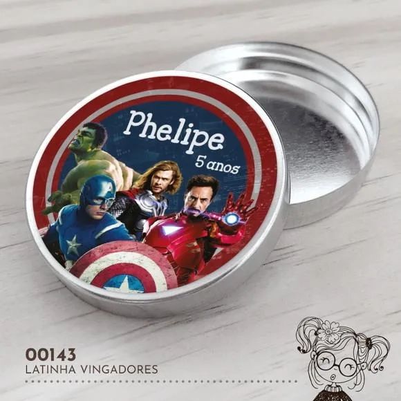 Latinha Adesivada Vingadores - 00143