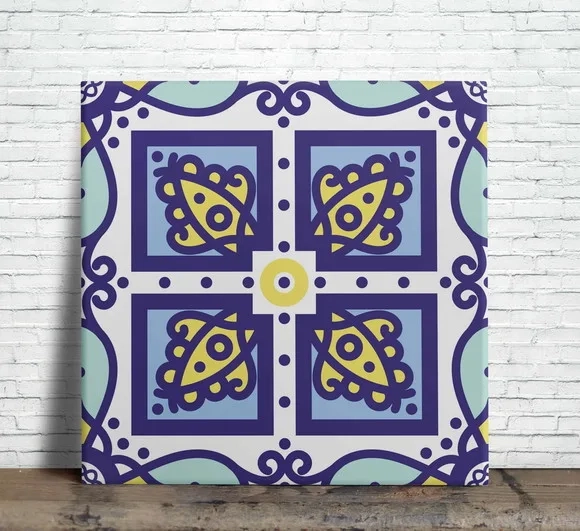 Azulejo Decorativo 15x15 Estilo Português com Suporte