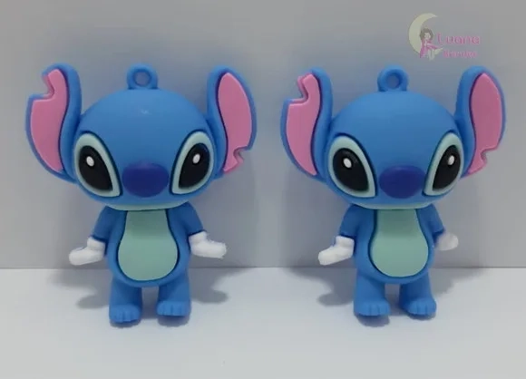 Pingente Lilo Stitch de Borracha - 5,3cm - Pct C/2 Unidades