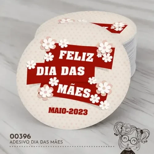 Adesivo Redondo Dia das Mães - 00396