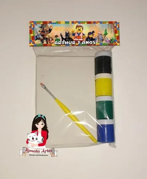 Kit Pintura Personalizado Tema Lego