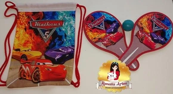 Mochila Ping Pong Tema Carros