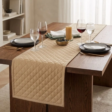 Trilho de Mesa em Tecido Oxford Matelado Diversas Cores para Jantares Românticos e Ocasiões Especiais Alta Qualidade