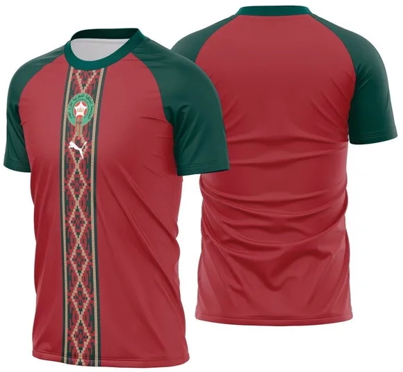 Arte Vetor Camisa Marrocos Pre-jogo 2026