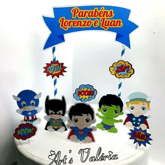 Topo de Bolo Super Bebês