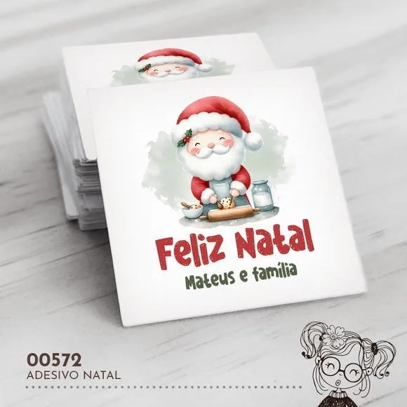 Adesivo Quadrado Natal - 00572