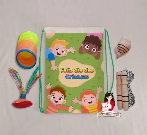 Mochila Boa Infância Personalizada Tema Dia das Crianças