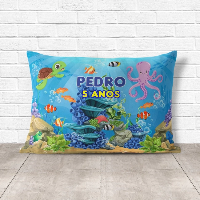 Almofada Personalizada lembrancinhas Fundo do Mar