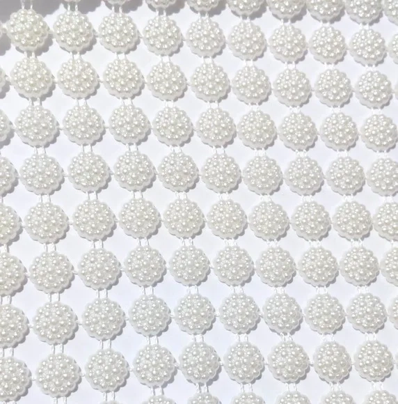 Manta Meia Pérola Cracrelada Branco 10mm Medida 13cm/1metro