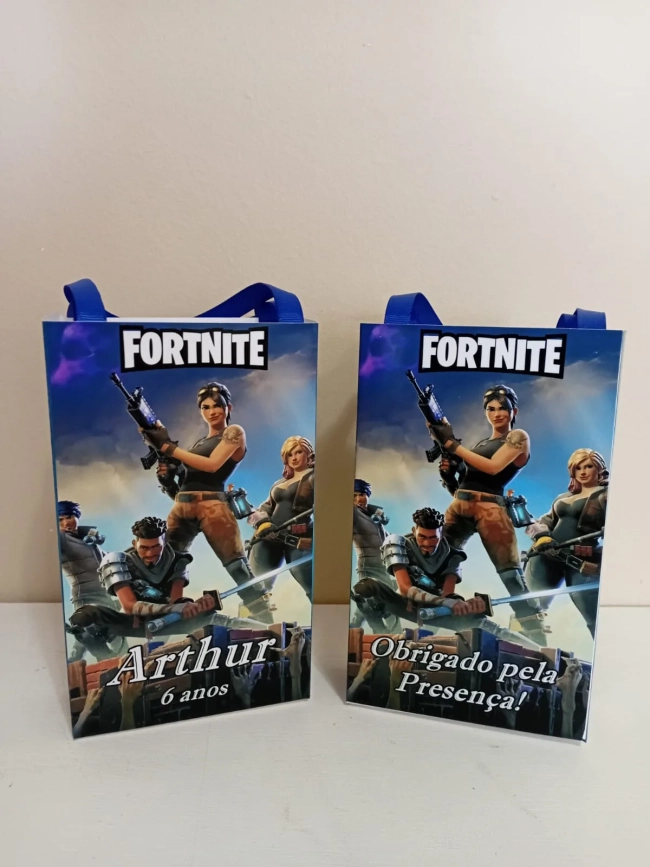Sacolinhas Personalizadas Fortnite para Lembrancinhas