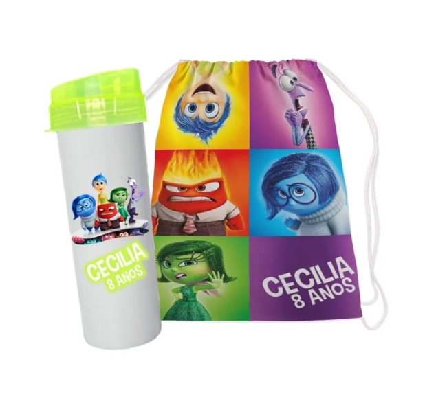 Kit mochilinha e garrafinha 500 ml