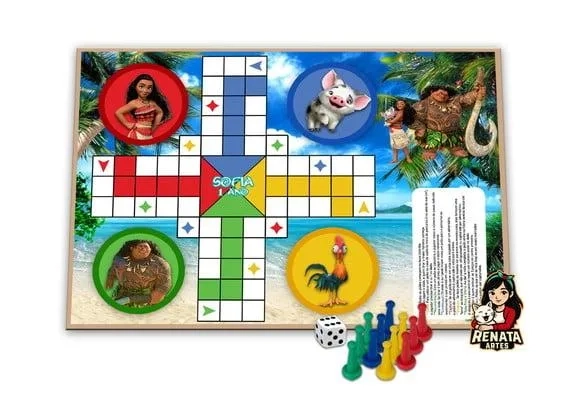 Jogo de Ludo Personalizado Moana