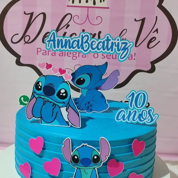 Topo de Bolo Stitch
