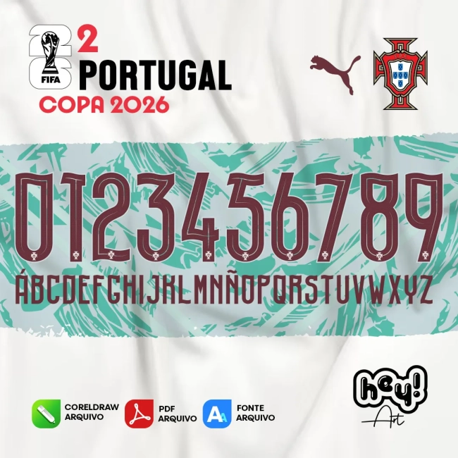 Fonte Vetor Portugal Copa 2026