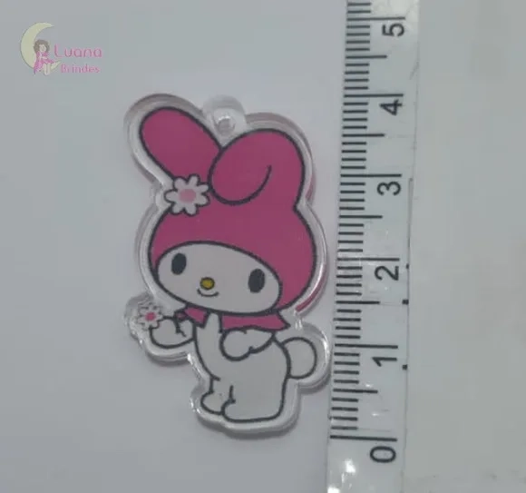 Pingentes Personagens de Acrílico Adesivado - pct c/4 uni