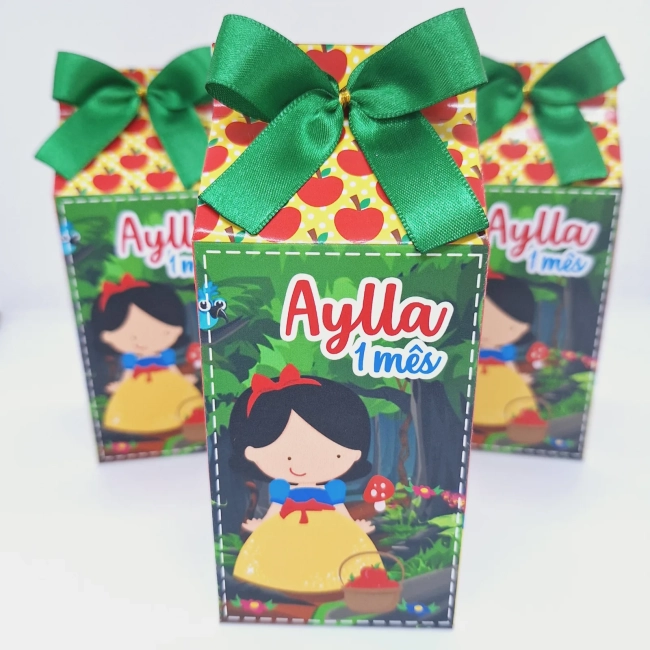 PEGUE E MONTE - Kit Festa Personalizado BRANCA DE NEVE BABY - Decoração de Festa - Caixinhas Personalizadas
