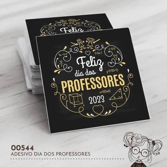 Adesivo Quadrado Dia dos Professores - 00544