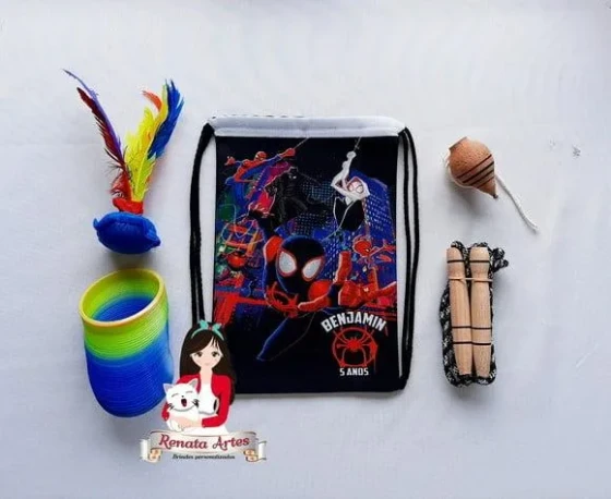 Mochila Boa Infância Tema Homem Aranha no Aranhaverso