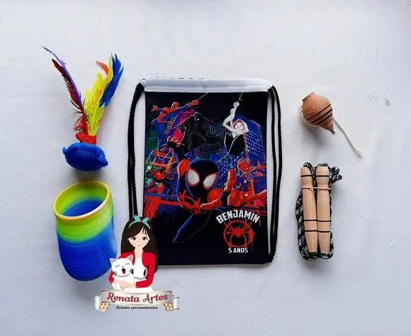 Mochila Boa Infância Tema Homem Aranha no Aranhaverso