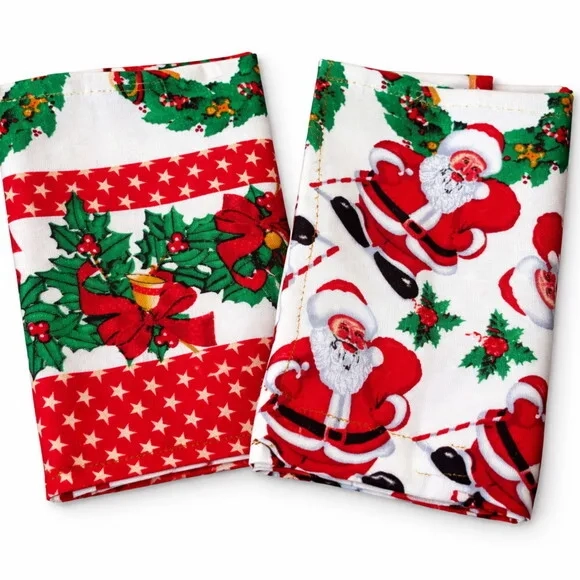 Guardanapo de Tecido de Natal - 6 Peças* Pronta Entrega
