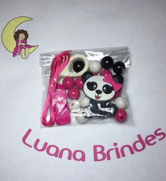 Kit Prendedor de Chupeta mini Panda 1 Kit.