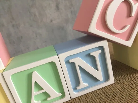 Candy Colors - Decoração Bebê - Cubos 6x6cm Ts
