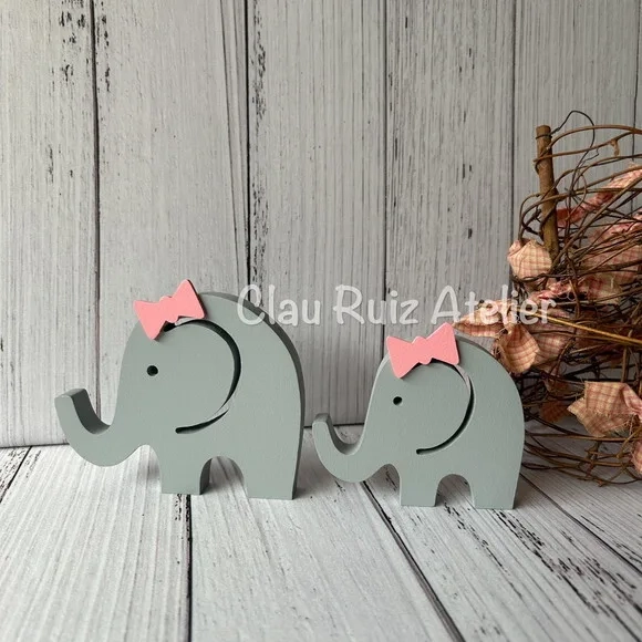 Elefantinhas Dupla - Decoração Bebê