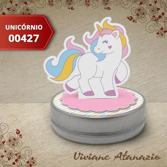 Latinha 3d Unicórnio - 00427