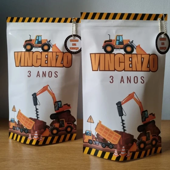 Saquinho Zip Lock 16x26 Lembrancinha construtor