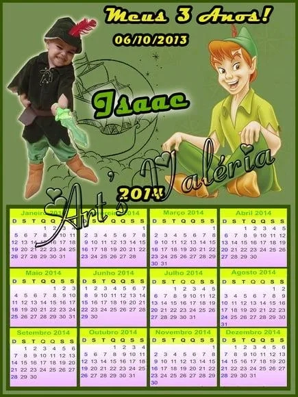 Calendário Fotográfico - 7x10cm