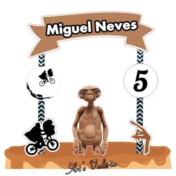 Topo de Bolo E. T. o Extraterrestre - Filme de 1982