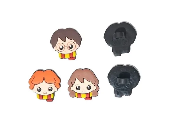 Ponteira P/lápis Harry Potter Emborrachado Pacote C/6 Peças
