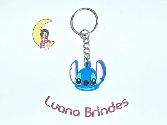 Chaveiro Stitch 2,5cm Emborrachado Pacote com 6 Unidades